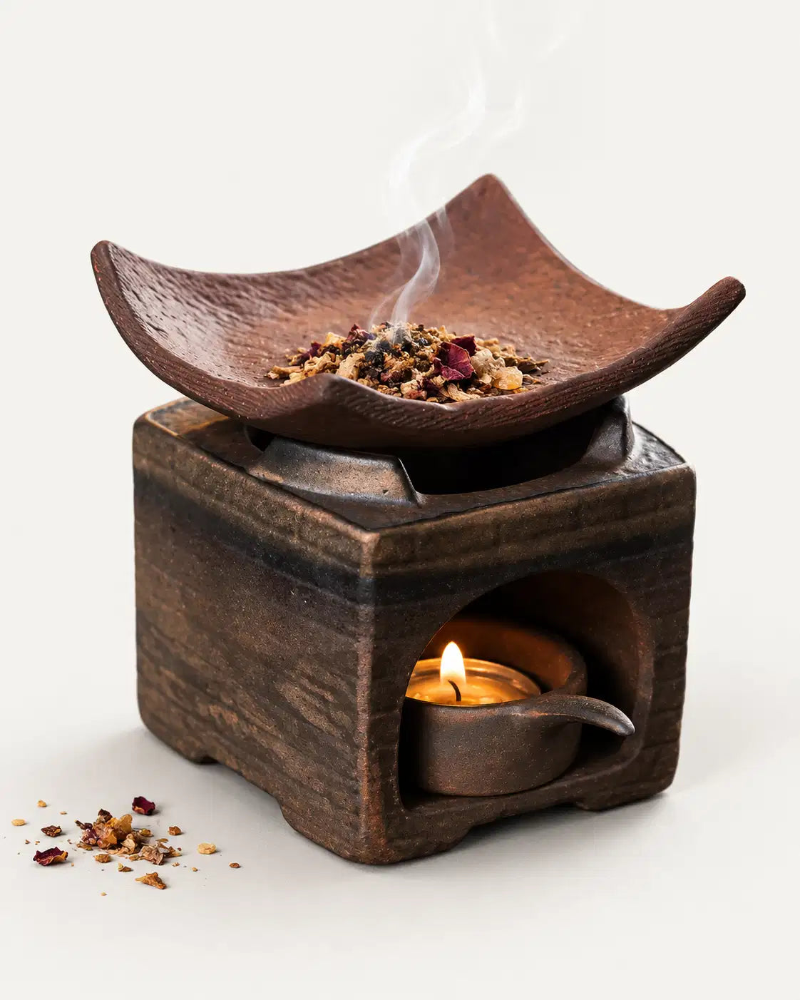 Koro Ceramic Incense Burner and 8 Tealights