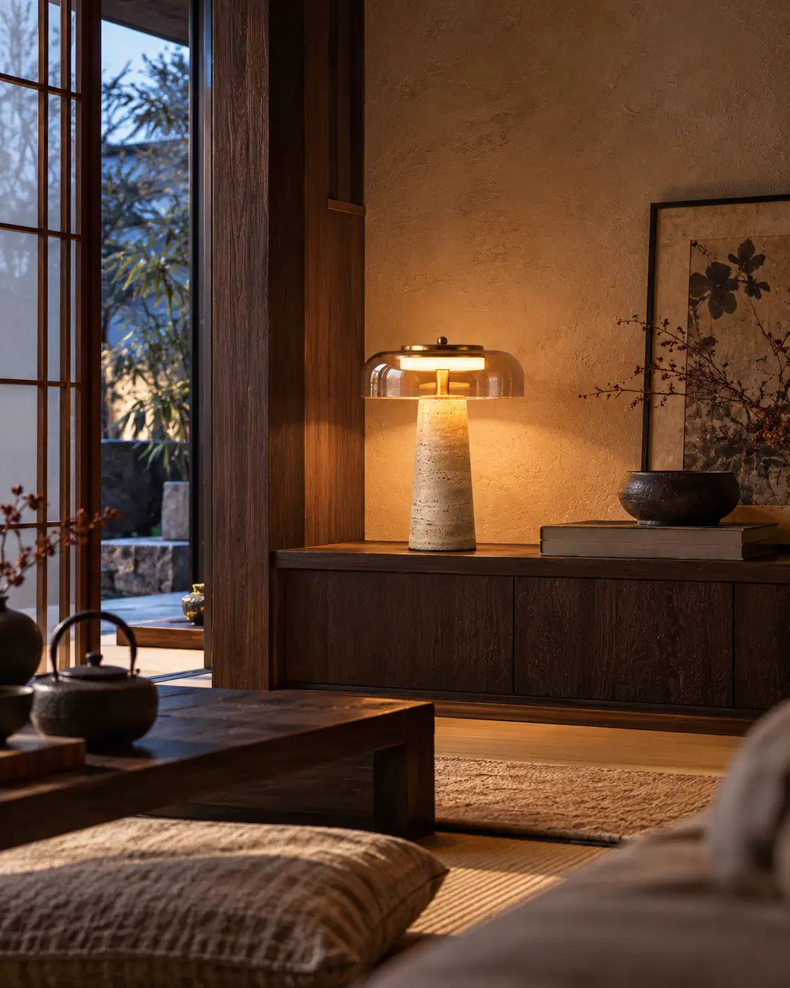 Yanshi Travertine Table Lamp