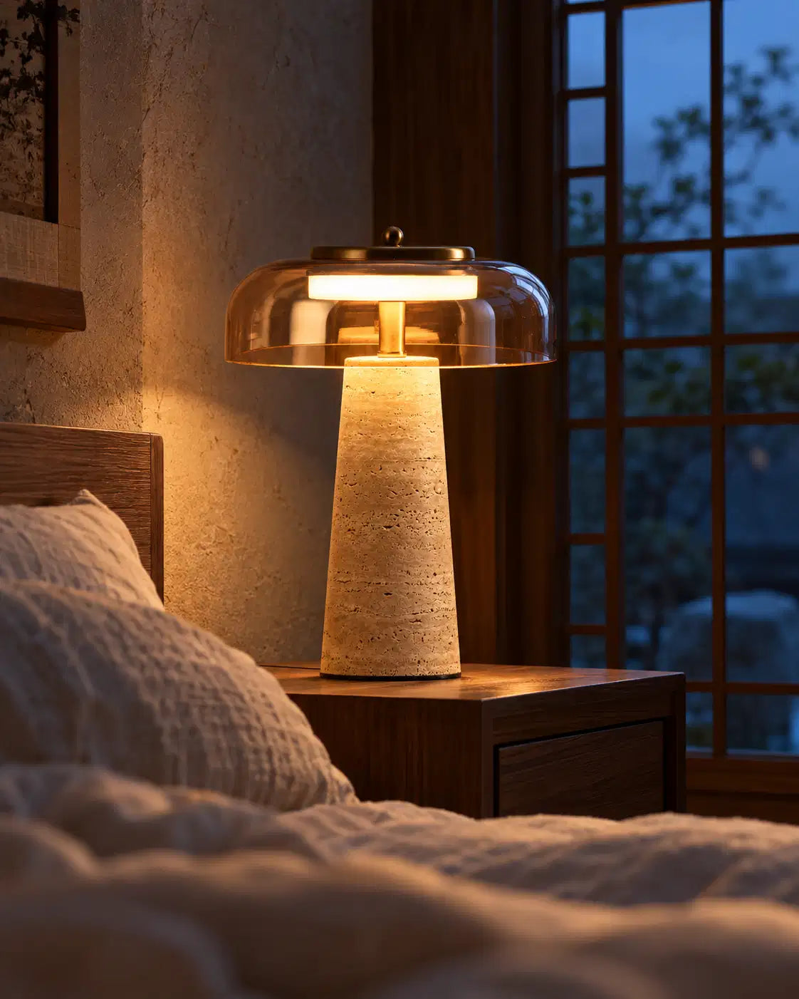 Yanshi Travertine Table Lamp