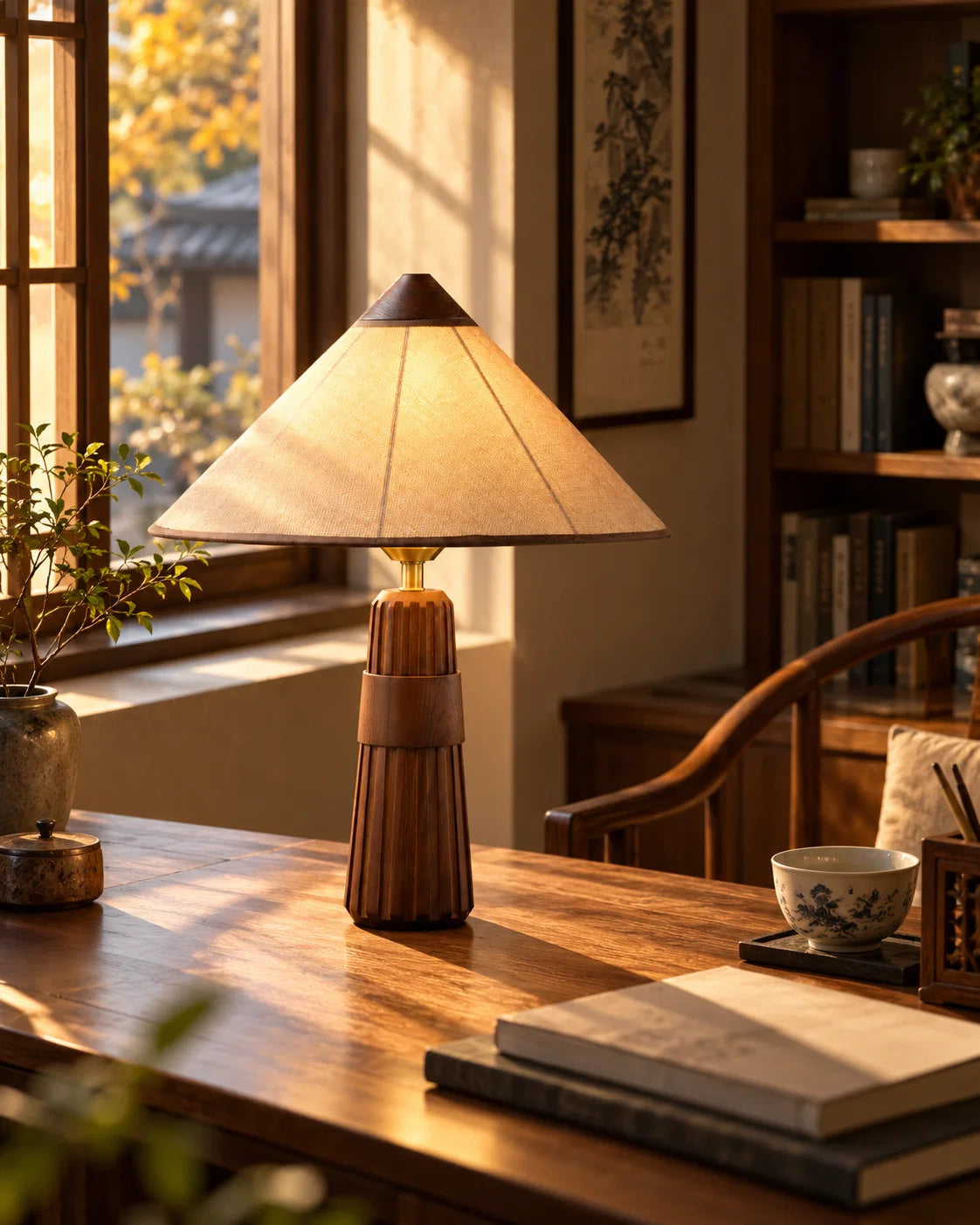 Yue Ash Wood Table Lamp