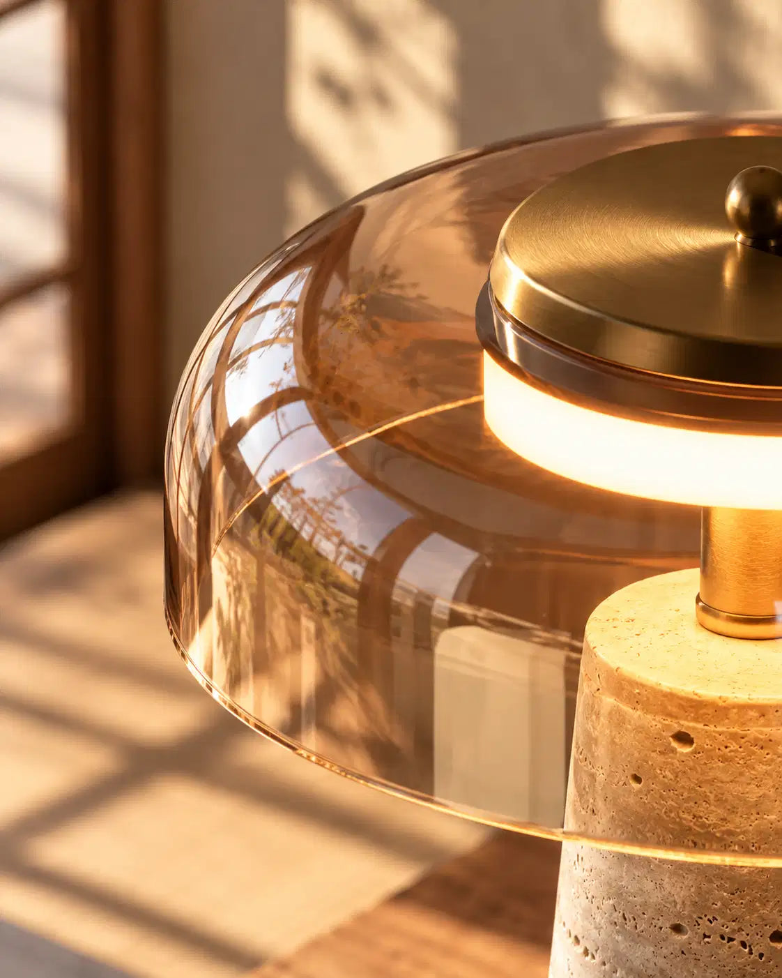 Yanshi Travertine Table Lamp