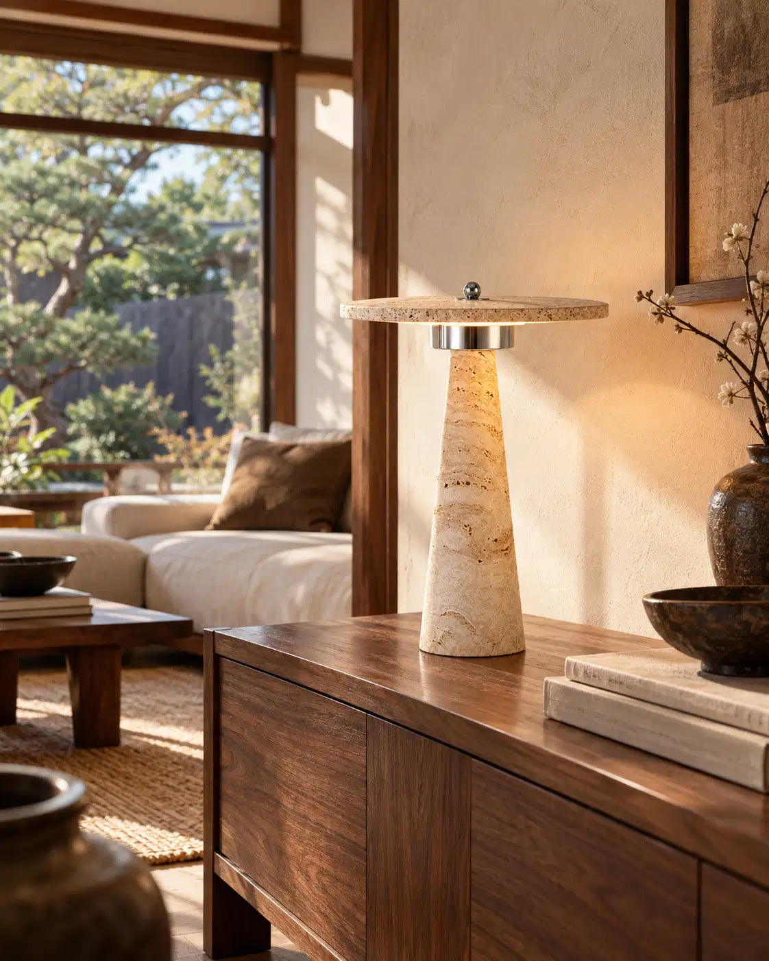 Ishi Travertine Table Lamp