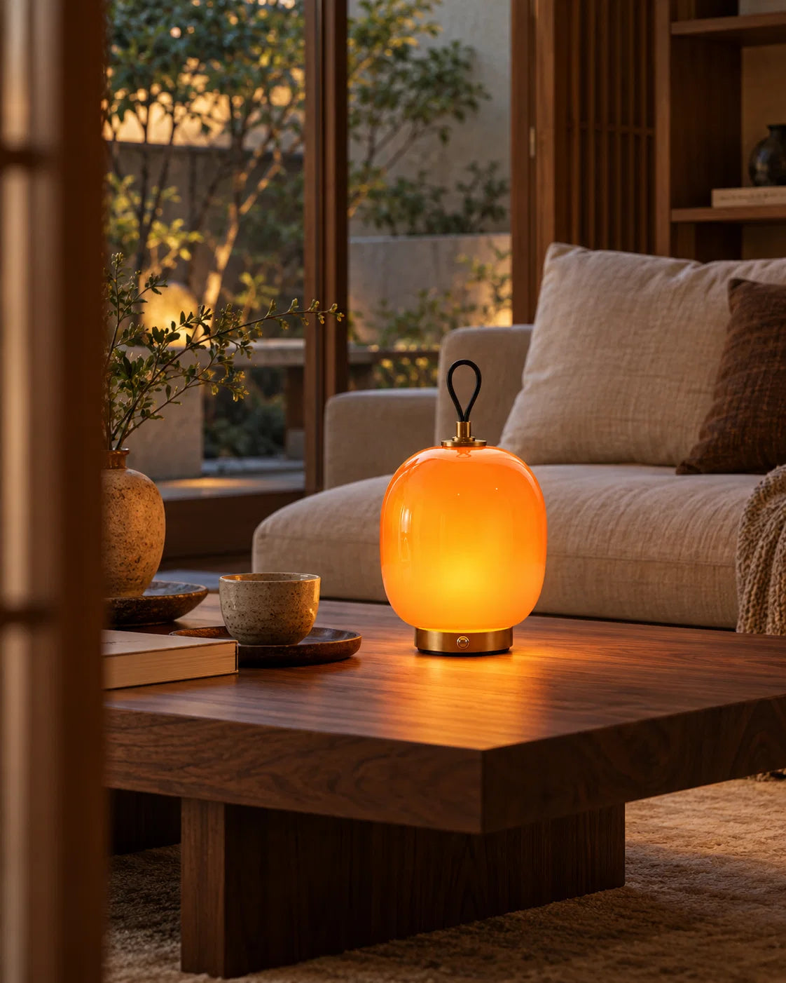 Kaki Glass Lantern