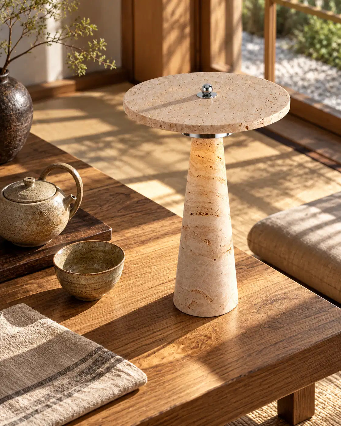 Ishi Travertine Table Lamp