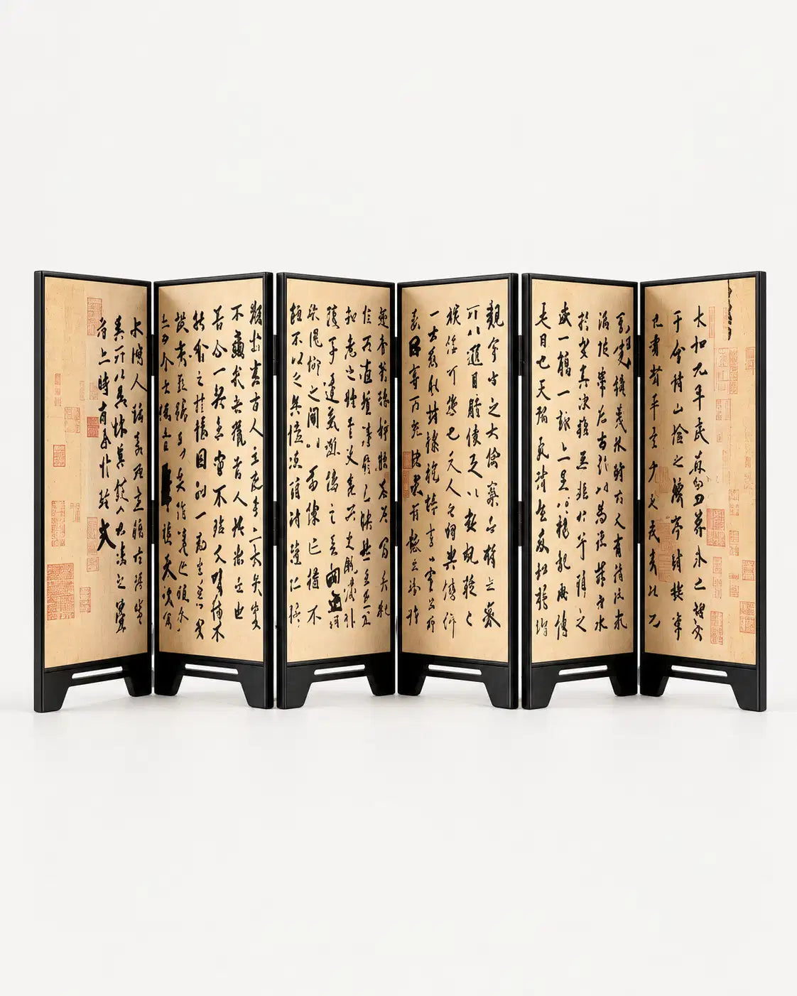 Shumo Calligraphy Folding Screen