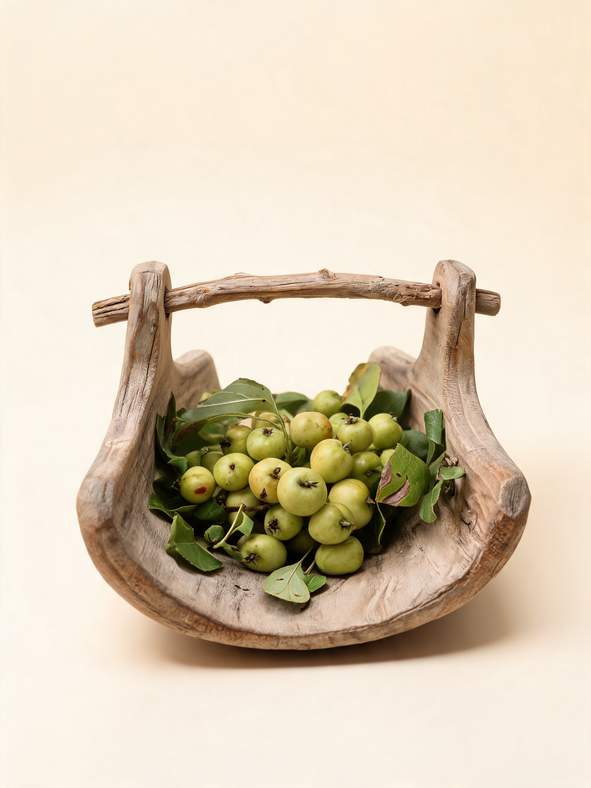 Chao Basket weathered willow grain and raised carved ends