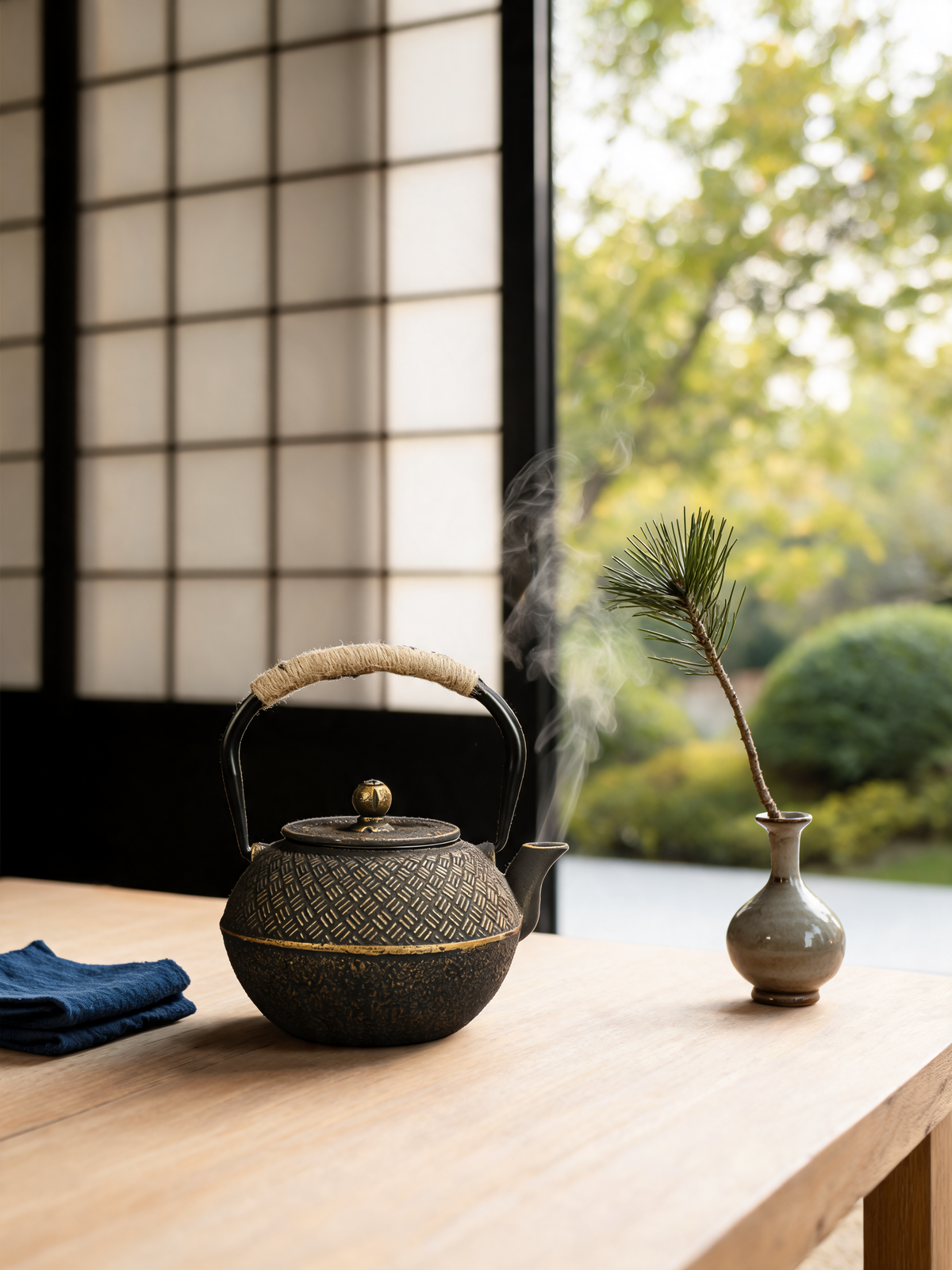 Kagome teapot shown in its available sizes