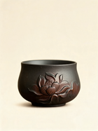 Tasse Lotus Sculpté en Terre Pourpre