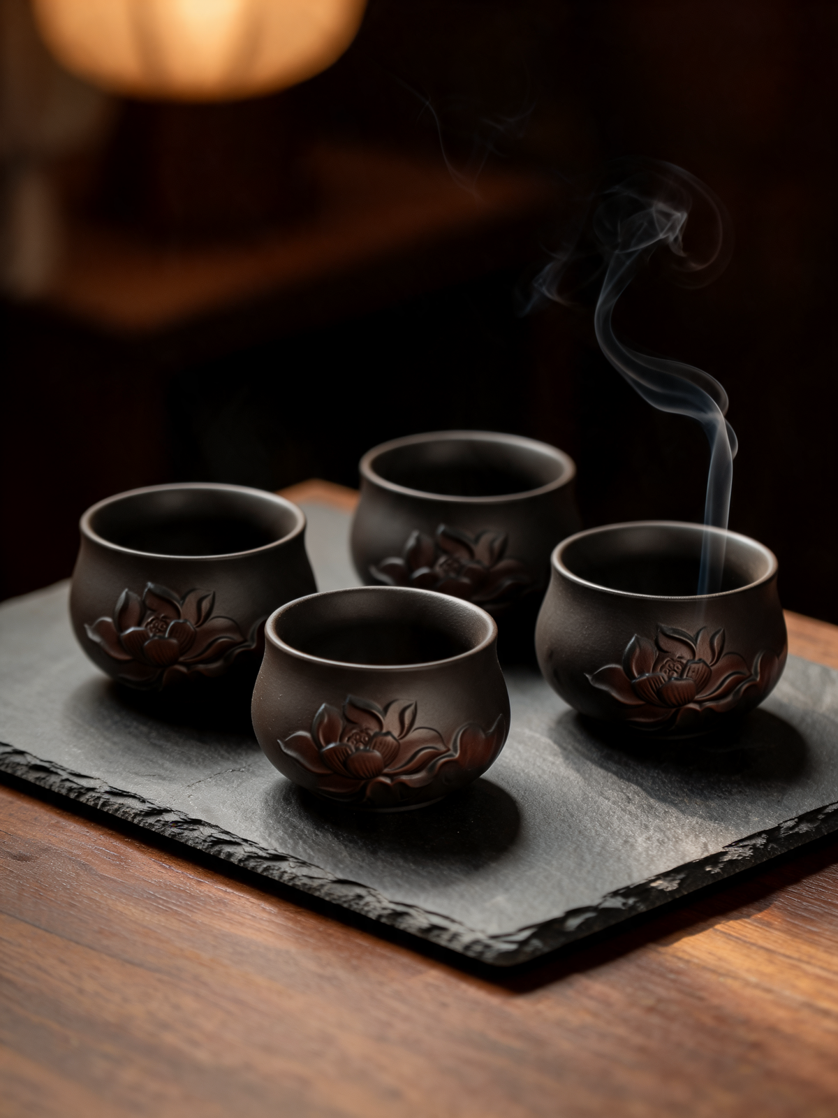 Purple Clay Lotus Cup traditional antique inspired tea vessel